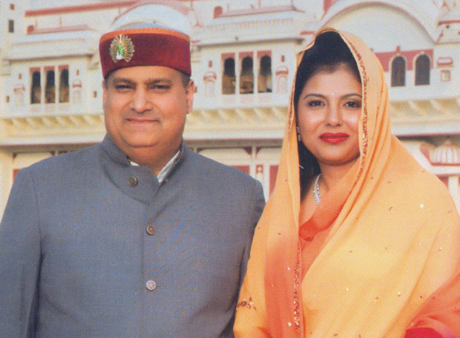 Tikaraj Aishwarya Chandra Katoch & his wife Tikarani Shailja Katoch