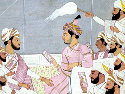 Maharaja Sansar Chandra's Admiring Painting