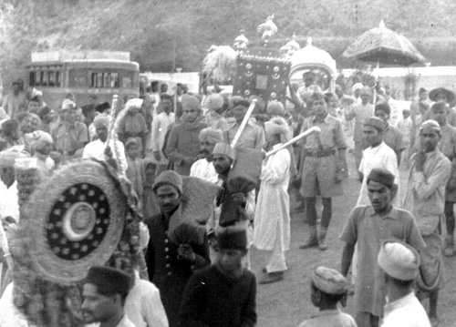 Maharaja Dhruv Dev Chandra in Procession